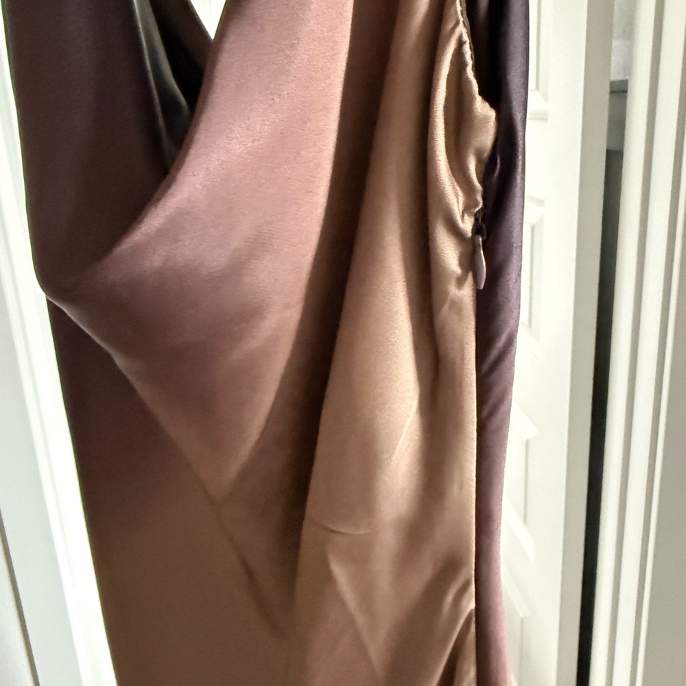 12th Tribe Dolce Mocha Ombre Cowl Neck Maxi Dress - Picture 5 of 6